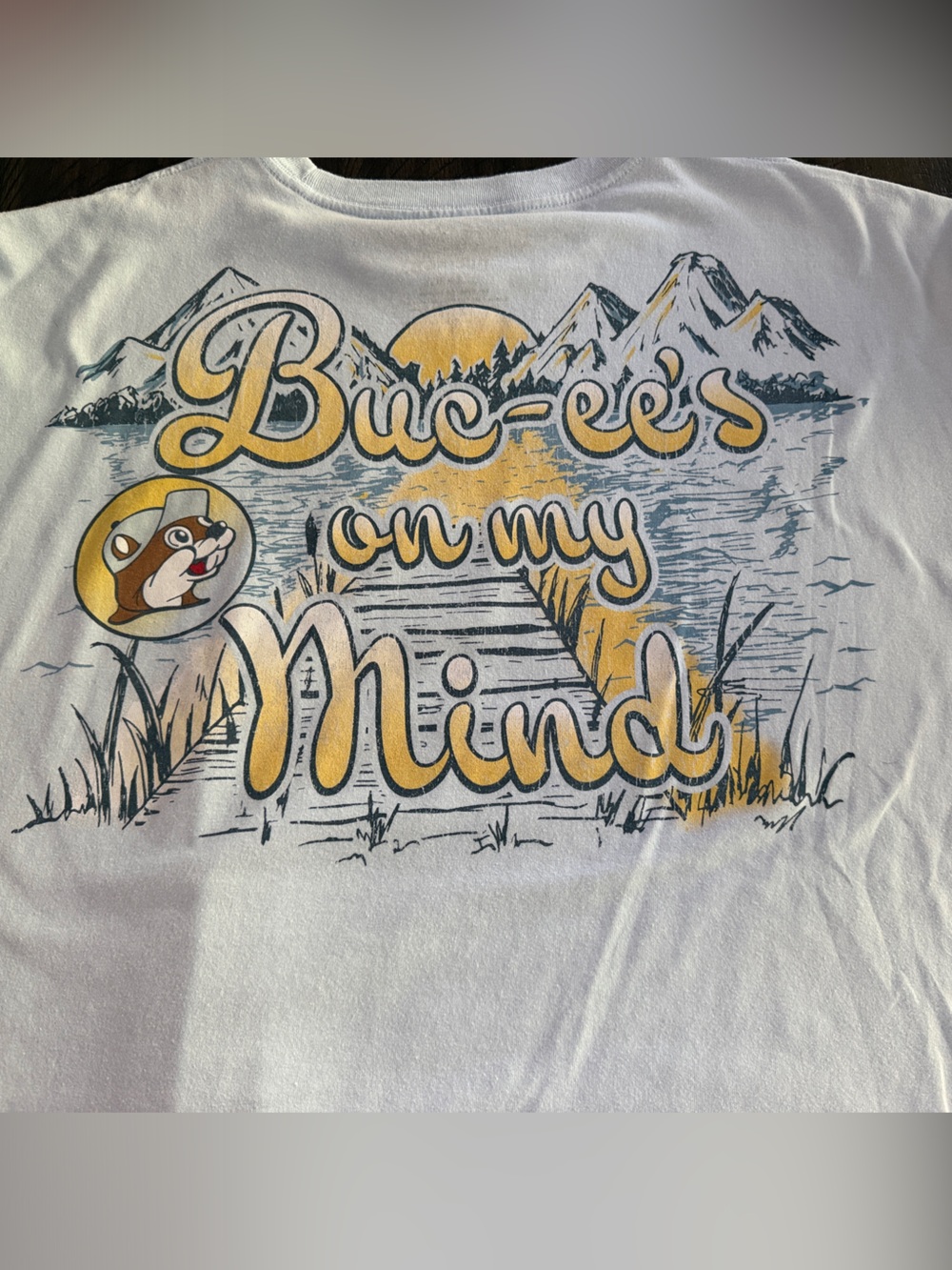 Buc-ee’s On My Mind SS t shirt light blue size XXL